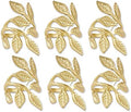 DII Christmas Thanksgiving Holiday Tabletop Décor Collection Decorative Napkin Ring Holder Set, 2.25" Diameter, Gold Vine, 6 Piece by DII