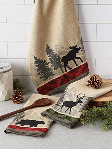 DII Woodlands Collection Dishtowel Set, 18x28, in the Woods, 3 Piece - Image 5