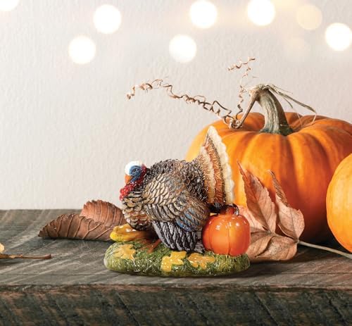 Department 56 Village Collection Accessories Thanksgiving Harvest Tom Turkey Figurine, 2.1 Inch, Multicolor