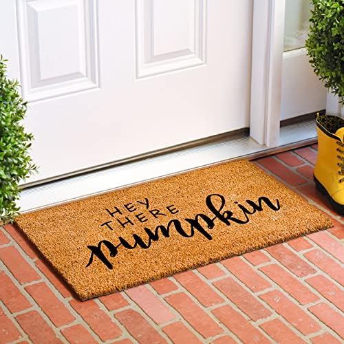 Calloway Mills Hey There Pumpkin Doormat (Tan/Black, 17" x 29") - Image 2