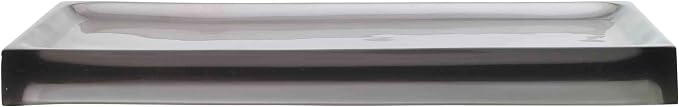 Avanti Linens - Decorative Tray, Clear Resin Tray with Painted Interior, Pefect for Parties & Gatherings, Modern Home Decor (Soho Collection, Smoke)