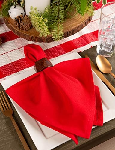 DII Cotton Dinner Napkins Set of 6, Large 20x20, Washable, Tango Red - Image 6