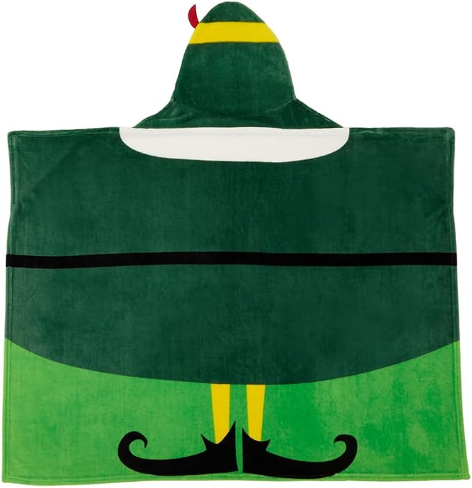 Elf The Movie Buddy Holiday Christmas Kids Bedding Soft Cozy Hooded Throw Blanket, 40 in x 50 in, (Officially Licensed Product) by Franco