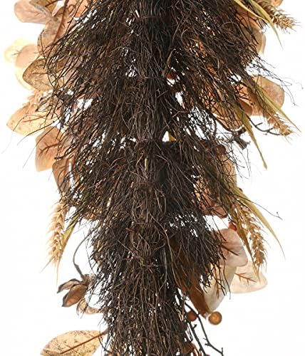 National Tree Company Artificial Autumn Teardrop, Decorated with Pine Cones, Berry Clusters, Pumpkins, Assorted Leaves, Autumn Collection, 30 Inches - Image 5