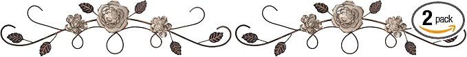 Fetco Habitat Décor Astera Floral Metal Wall Art (Pack of 2)