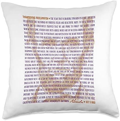 Abraham Lincoln's Thanksgiving Proclamation Throw Pillow by DESYNAMOGRAPHICS