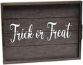 Elegant Designs HG2000-KTT Halloween Decorative Wood Serving Tray w/Handles, 15.50" x 12", Black Wash Trick or Treat by ElegantDesigns