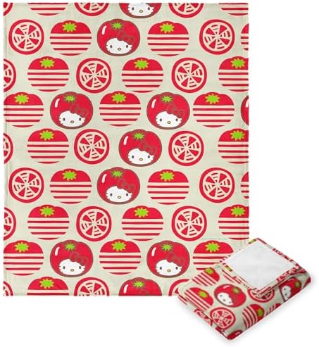 Northwest Hello Kitty Silk Touch Throw Blanket, 50" x 60", Tomato Girl