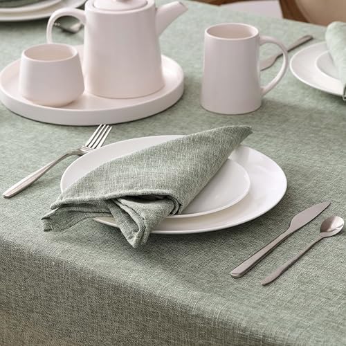Laura Ashley Harper Tablecloth, 60" x 120", Sage - Image 4