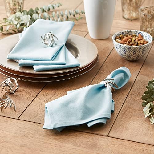 DII Solid Napkin Set Collection, 20x20, Robin's Egg Blue, 6 Piece - Image 4