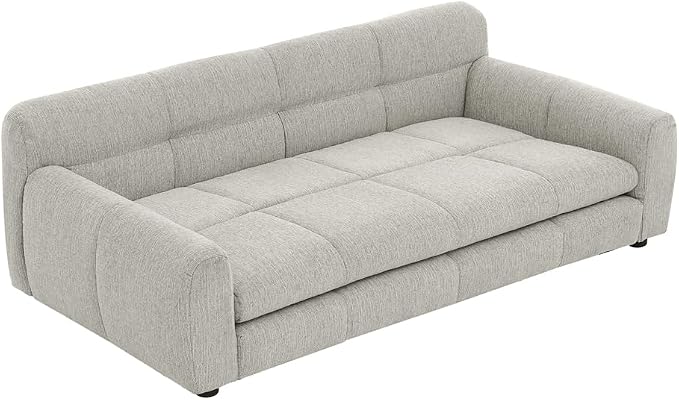Dog Couch Bed with Backrest and Armrest, Durable Pet Sofa with Soft Foam Cushion, Elevated Dog Couch Bed with Legs for Medium and Large Dogs, Beige
