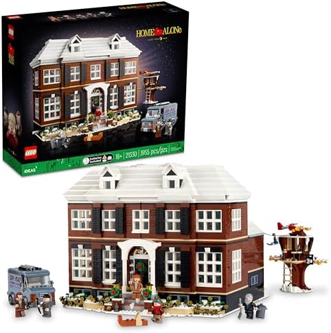 LEGO Ideas Home Alone McCallisters' House Building Set for Adults - Collectible Movie Model Kit for Office or Bookshelf Decor - Gift for Holidays or Birthdays - W/ 5 Minifigures - 21330 by Unknown
