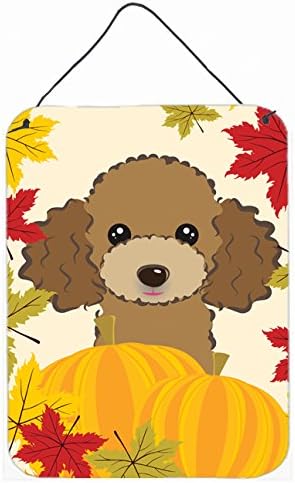 Caroline's Treasures BB2062DS1216 Chocolate Brown Poodle Thanksgiving Wall or Door Hanging Prints Aluminum Metal Sign Kitchen Wall Bar Bathroom Plaque Home Decor Front Door Plaque, 12x16, Multicolor - Image 3