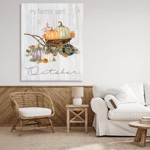 Stupell Industries Fall Pumpkin Wagon Rustic, 36 x 48 Inch Canvas Wall Art - Image 3