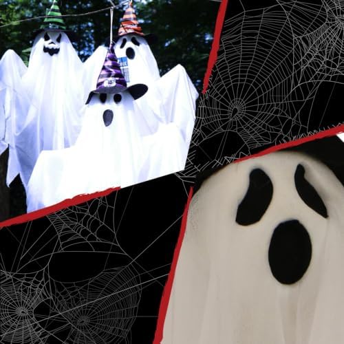Haunted Hill Farm 26" Hanging Ghosts Halloween Animatronic