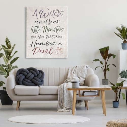 'A Witch, Little Monsters, and a Handsome Devil'| Canvas Art