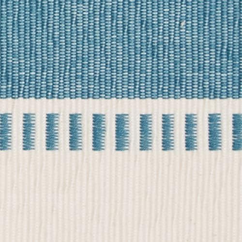 DII Dobby Stripe Table Runner, 13x72 Storm Blue & Cream Background - Image 3