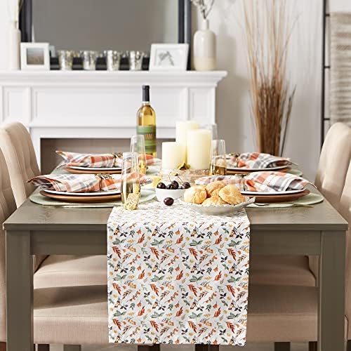 DII Autumn Afternoon Farmhouse Kitchen Thanksgiving & Fall Décor for Home, Table Runner, 14x72, Crisp Leaves - Image 6