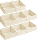 DIMJ Closet Storage Bins 8 Pack - Fabric Trapezoid Closet Organizer Bin, Foldable Storage Baskets for Shelves, Closet Shelf Organizer, Clothing Storage Box for Toys, Books, Towel, Clothes