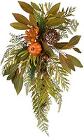 National Tree Company Artificial Autumn Wall Decoration, Decorated with Fern Fronds, Leaves, Pumpkins, Twig Cones, Autumn Collection, 26 Inches by Unknown