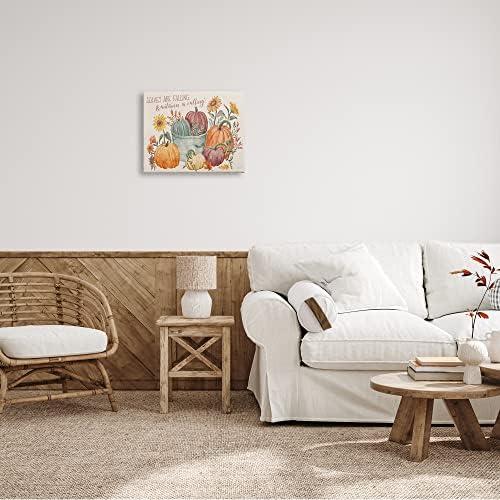 Autumn Leaves Pumpkin Basket, 16 x 20 Inch Canvas Wall Art - Image 3