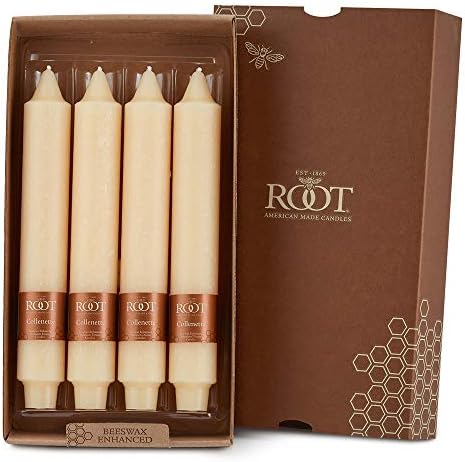 Root Candles 4-Count Unscented Timberline Collenettes, 9-Inch, Buttercream by RootCandles
