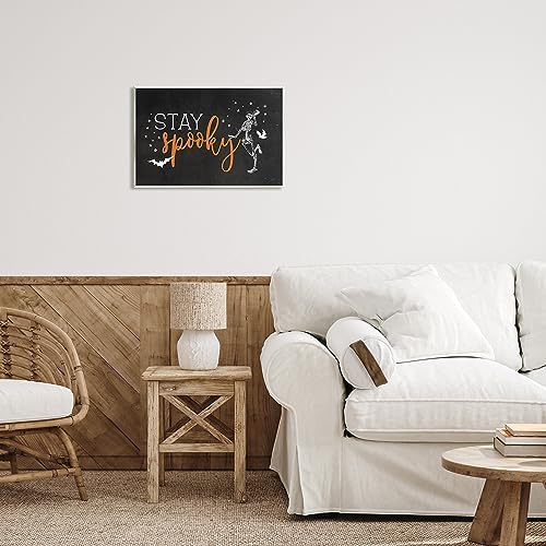 Stay Spooky Skeleton, 13 x 19 Inch Mounted Print on Wall Plaque