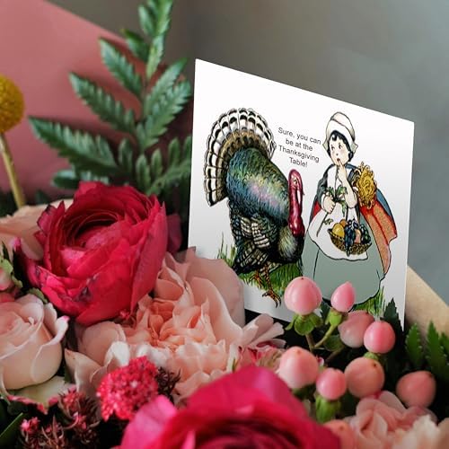 3dRose Vintage Thanksgiving Turkey and Girl - Greeting Cards, 6 x 6 inches, set of 12 (gc_36429_2) - Image 3