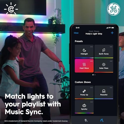Cync GE Dynamic Effects Smart LED Light Strip with Music Sync, Color Changing Outdoor Light Strip, Compatible with Alexa and Google Home, 32ft Waterproof Light + Power Supply