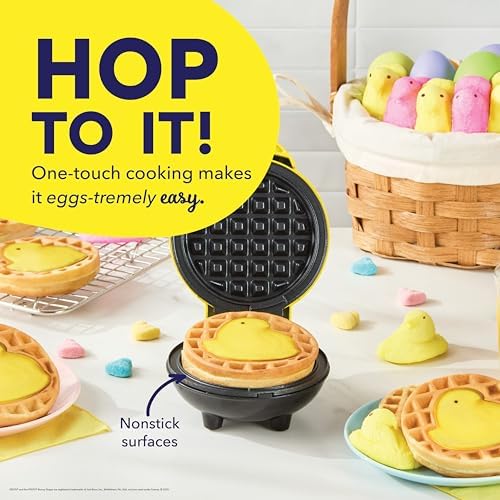 Dash & PEEPS Chick Mini Waffle Maker, Nonstick Cooking Surface, Yellow - Image 4