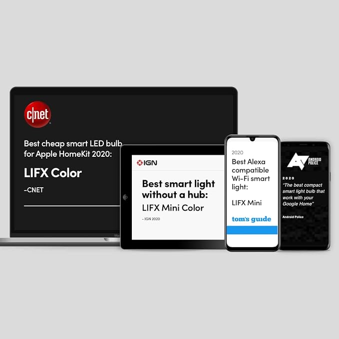 LIFX Supercolor BR30 Smart Bulbs E26 (2-Pack), Color Changing RGB + Tunable White, 1100 Lumens 65W Equivalent Indoor Flood Bulb, WiFi Dimmable, Matter Compatible, Apple HomeKit, Alexa & Google Home