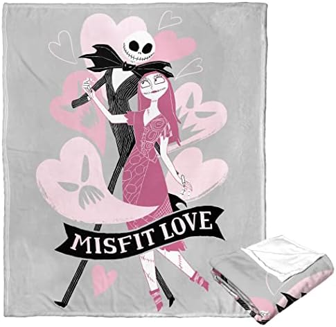 Northwest Nightmare Before Christmas Silk Touch Throw Blanket, 50" x 60", Misfit Love