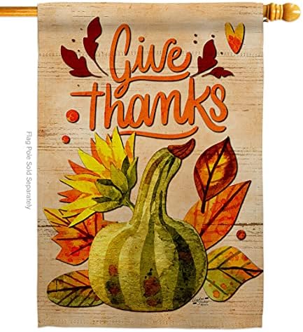 Fall Banner Wall Hanging Home Indoor Porch Dorm Bedroom Residential Flag Outdoor Tapestry Poster Signs Blue Pumpkins Squash Giving Room Decor, Thanksgiving Gifts Made in USA by Unknown