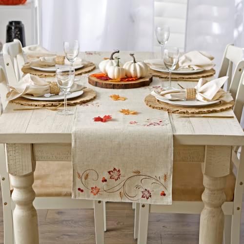 DII Fall Table Decorations Indoor Décor, Thanksgiving, Table Runner, 14x108, Autumn Wheat - Image 2