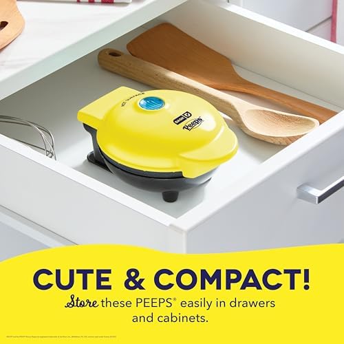 Dash & PEEPS Chick Mini Waffle Maker, Nonstick Cooking Surface, Yellow - Image 5
