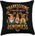 thanksgiving gnomies Clothing Thanksgiving with My Gnomies Autumn Gnomes Turkey Family Throw Pillow, 18x18, Multicolor by Unknown