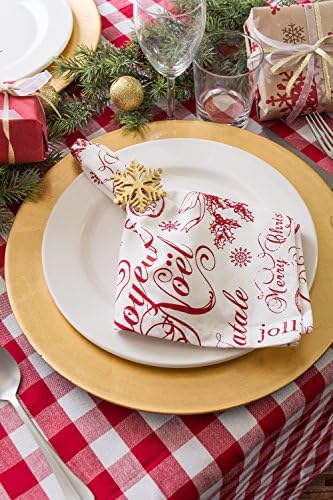 DII Christmas Thanksgiving Holiday Tabletop Décor Collection Decorative Napkin Ring Holder Set, 2.5" Diameter, Gold Snowflake, 6 Piece - Image 4