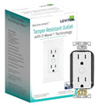 Leviton Decora Smart Tamper-Resistant Outlet with Z-Wave Technology, 1 Pack, ZW15R-1BW, White