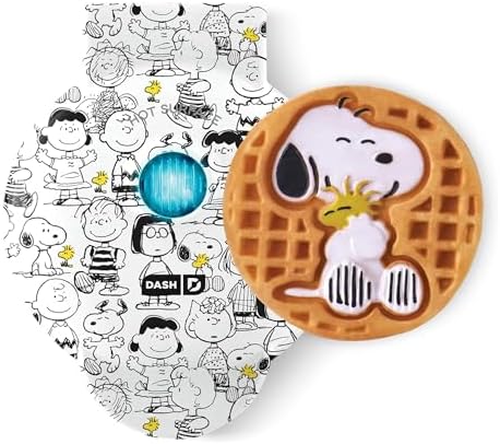 Peanuts x Dash Snoopy Mini Waffle Maker, Ceramic Nonstick Surface, White by Dash