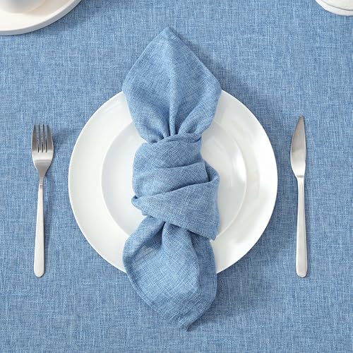 Laura Ashley Harper Set of 6 Napkins, 18" x 18", Denim - Image 4