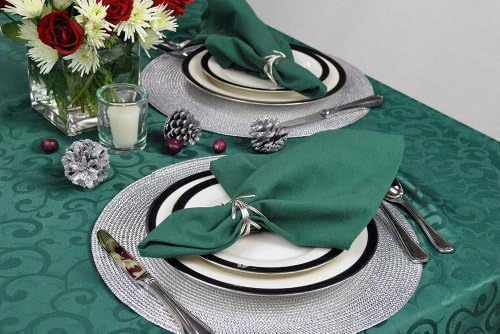 DII Solid Napkin Set Collection, 20x20, Dark Green, 6 Piece - Image 6