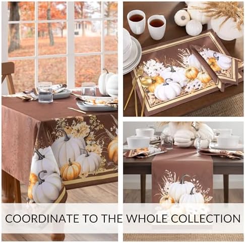 Elrene Home Fashions Wheatland Harvest Fall/Thanksgiving Cloth Dining Rectangle Placemats, 13"x19", Set of 4 - Image 4