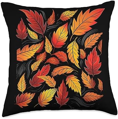 Autumn Leaves Autumn Season Thanksgiving Throw Pillow by Unknown