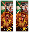 Beistle Wild Turkey Door Covers, 5’ x 30”, 2 Pieces – Plastic for Indoor & Outdoor Use – Easily Display, Thanksgiving Door Decorations, Thanksgiving Dinner Novelty Decor by Beistle