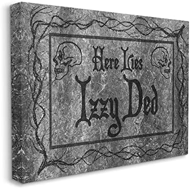 Stupell Industries Halloween Gravestone Humor, 16 x 20 Inch Canvas Wall Art