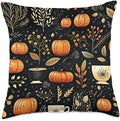 Autumn Leaves Pumpkin Spice by Ryan Co. Thanksgiving Autumn Leaves Pumpkin Spice Pattern Throw Pillow, 18x18, Multicolor by Unknown