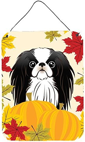 Caroline's Treasures BB2036DS1216 Japanese Chin Thanksgiving Wall or Door Hanging Prints Aluminum Metal Sign Kitchen Wall Bar Bathroom Plaque Home Decor Front Door Plaque, 12x16, Multicolor by CarolinesTreasures