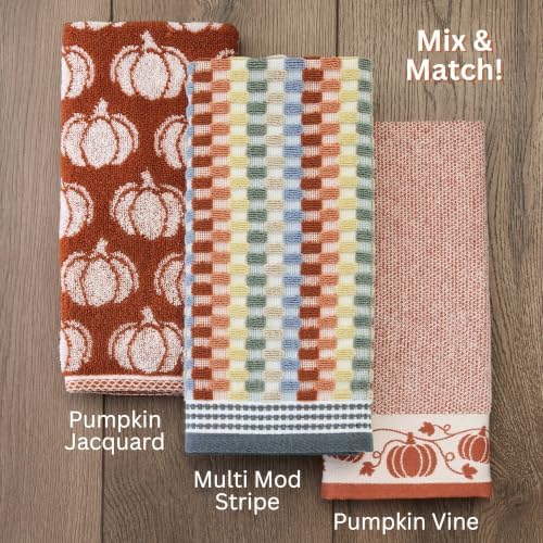 SKL Home Fall/Thanksgiving Multi Mod Stripe Hand Towel Set-2pc, Earthtones - Image 3