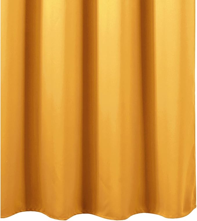 LEMOMO Yellow Thermal Blackout Curtains/52 x 84 Inch/Set of 2 Panels Room Darkening Curtains