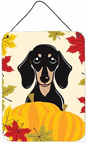 Caroline's Treasures BB2021DS1216 Smooth Black and Tan Dachshund Thanksgiving Wall or Door Hanging Prints Aluminum Metal Sign Kitchen Wall Bar Bathroom Plaque Home Decor Front Door Plaque, 12x16, Mult - Image 3
